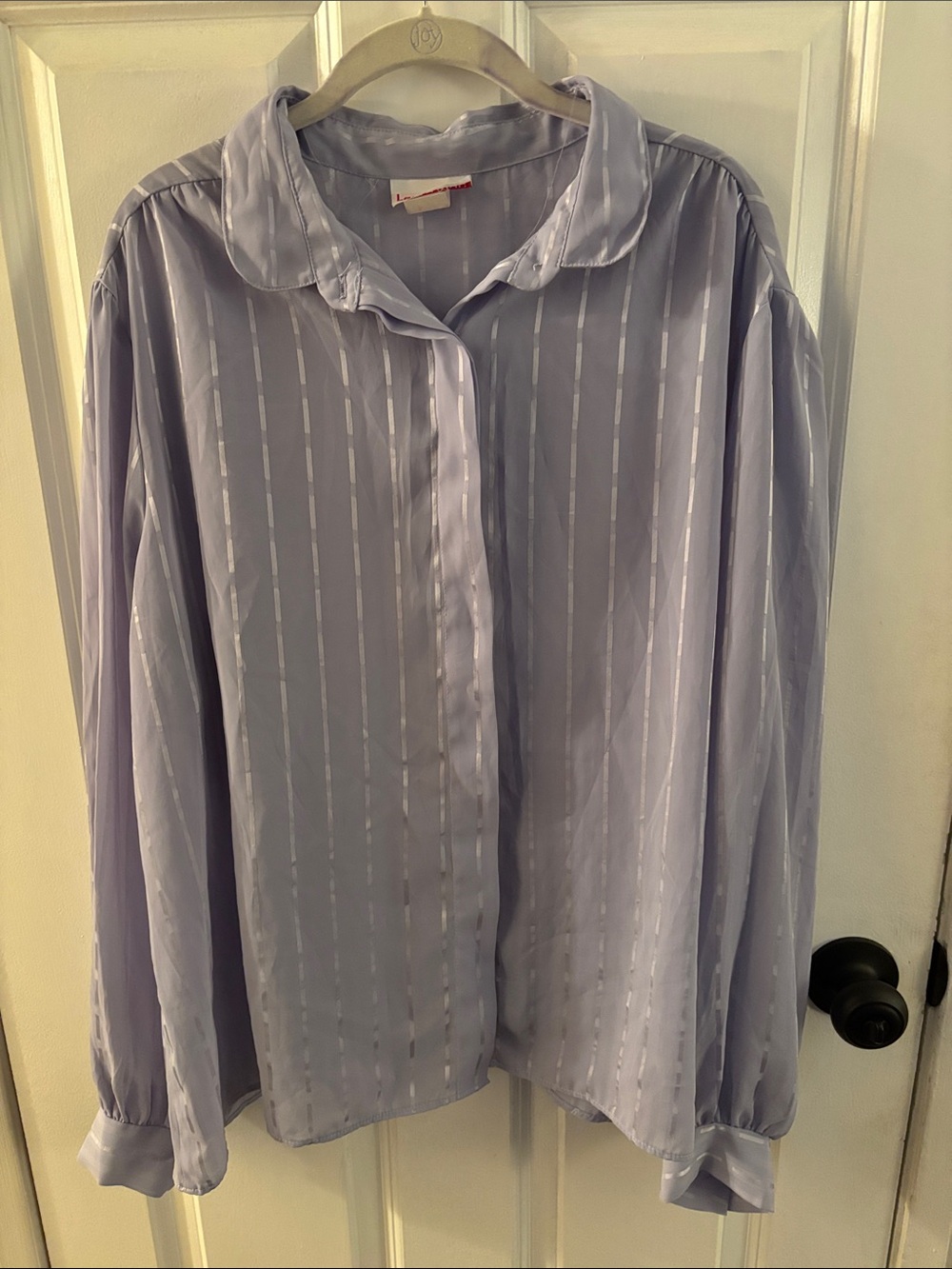 Laura  Mae Vintage Satin Button-Down Shirt